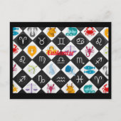 Zodiac Sun Sign Astrology Calendar Thunder_Cove Briefkaart (Voorkant)