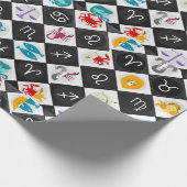 Zodiac Sun Sign Astrology Calendar Thunder_Cove Cadeaupapier (Hoek)