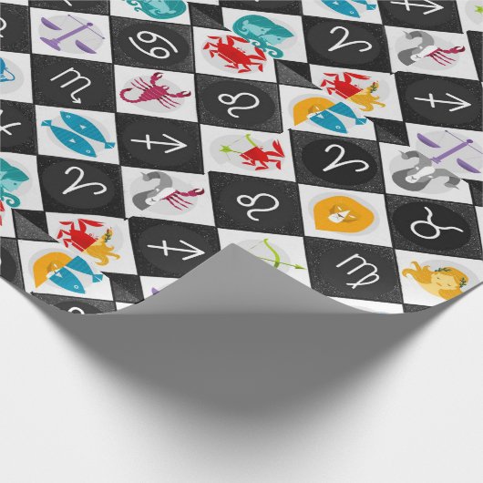 Zodiac Sun Sign Astrology Calendar Thunder_Cove Cadeaupapier (Hoek)