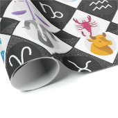 Zodiac Sun Sign Astrology Calendar Thunder_Cove Cadeaupapier (Rol Hoek)