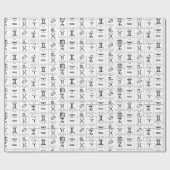 Zodiac Sun Sign Astrology Calendar Thunder_Cove Cadeaupapier (Vlak)