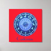 Zodiac Sun Sign Astrology Calendar Thunder_Cove Canvas Afdruk (Voorkant)