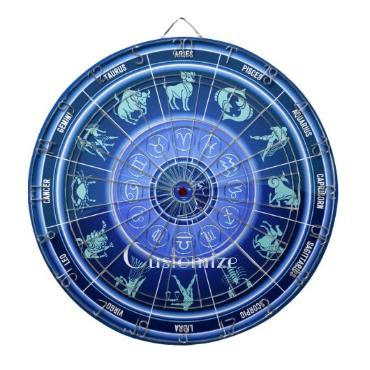 Zodiac Sun Sign Astrology Calendar Thunder_Cove Dartbord (Voorkant)