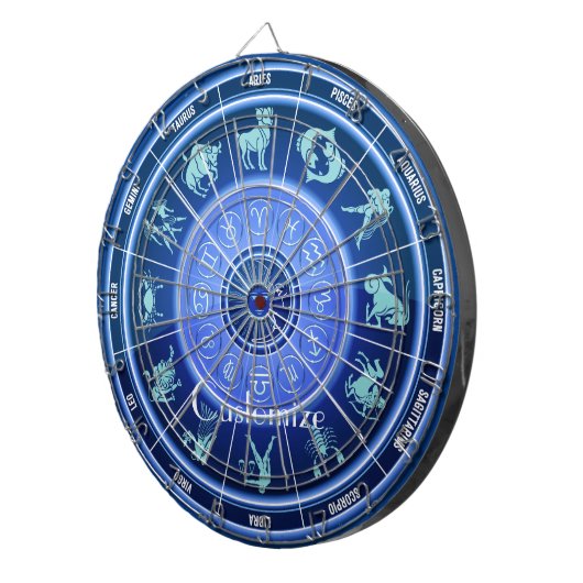 Zodiac Sun Sign Astrology Calendar Thunder_Cove Dartbord (Voorkant Rechts)