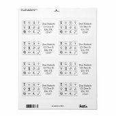 Zodiac Sun Sign Astrology Calendar Thunder_Cove Etiket (Full Sheet)