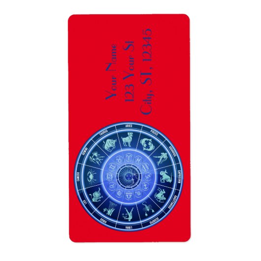 Zodiac Sun Sign Astrology Calendar Thunder_Cove Etiket (Voorkant)
