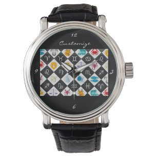 Zodiac Sun Sign Astrology Calendar Thunder_Cove Horloge
