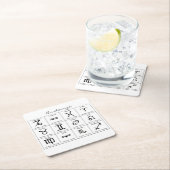 Zodiac Sun Sign Astrology Calendar Thunder_Cove Kartonnen Onderzetters (Insitu)
