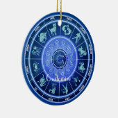 Zodiac Sun Sign Astrology Calendar Thunder_Cove Keramisch Ornament (Rechts)