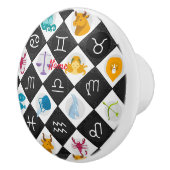 Zodiac Sun Sign Astrology Calendar Thunder_Cove Keramische Knop (Rechts)