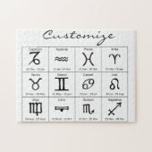 Zodiac Sun Sign Astrology Calendar Thunder_Cove Legpuzzel (Horizontaal)