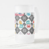 Zodiac Sun Sign Astrology Calendar Thunder_Cove Matglas Bierpul (Voorkant rechts)