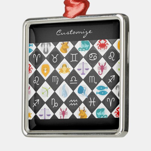 Zodiac Sun Sign Astrology Calendar Thunder_Cove Metalen Ornament (Links)