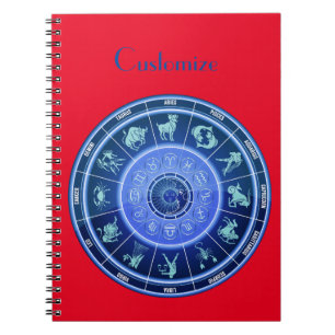 Zodiac Sun Sign Astrology Calendar Thunder_Cove Notitieboek