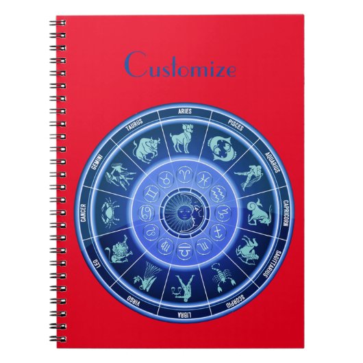 Zodiac Sun Sign Astrology Calendar Thunder_Cove Notitieboek (Voorkant)