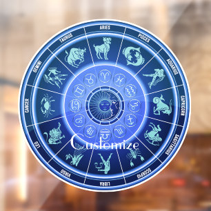 Zodiac Sun Sign Astrology Calendar Thunder_Cove Raamsticker