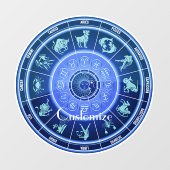 Zodiac Sun Sign Astrology Calendar Thunder_Cove Raamsticker (Vel)