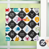 Zodiac Sun Sign Astrology Calendar Thunder_Cove Raamsticker (Huis)