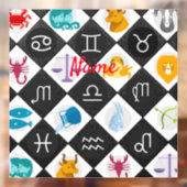 Zodiac Sun Sign Astrology Calendar Thunder_Cove Raamsticker (Vel 2)