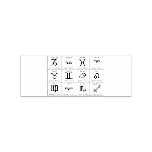 Zodiac Sun Sign Astrology Calendar Thunder_Cove Rubberstempel