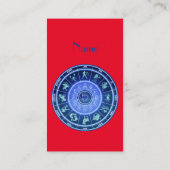 Zodiac Sun Sign Astrology Calendar Thunder_Cove Visitekaartje (Achterkant)