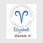 Zodiac Symbol Aries Sticker (Vel)