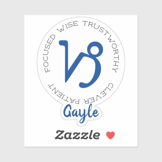 Zodiac Symbol Capricorn Sticker (Vel)