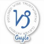 Zodiac Symbol Capricorn Sticker (Voorkant)