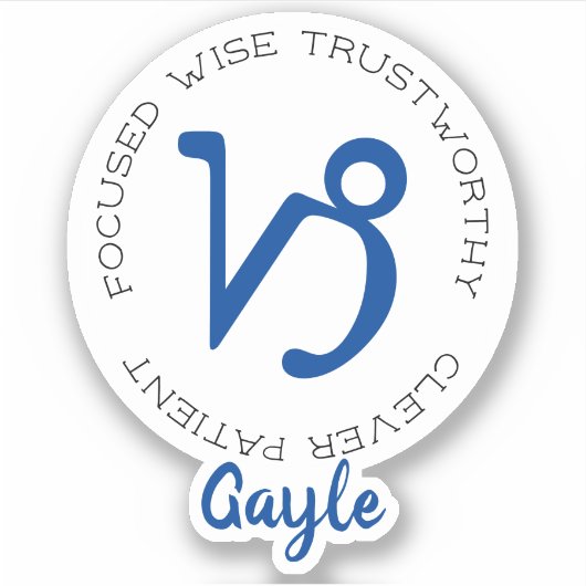 Zodiac Symbol Capricorn Sticker (Voorkant)