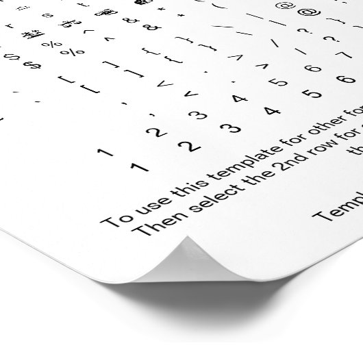 Zodiac Symbol Font Chararacter Reference Poster (Hoek)