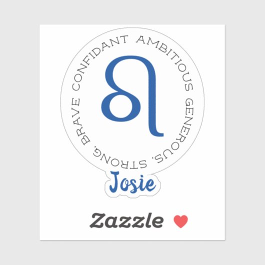 Zodiac Symbol Leo Sticker (Vel)