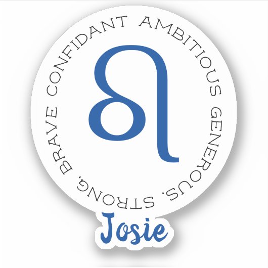 Zodiac Symbol Leo Sticker (Voorkant)
