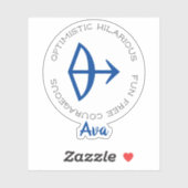 Zodiac Symbol Sagittarius Sticker (Vel)