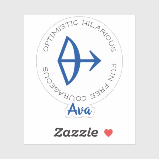 Zodiac Symbol Sagittarius Sticker (Vel)
