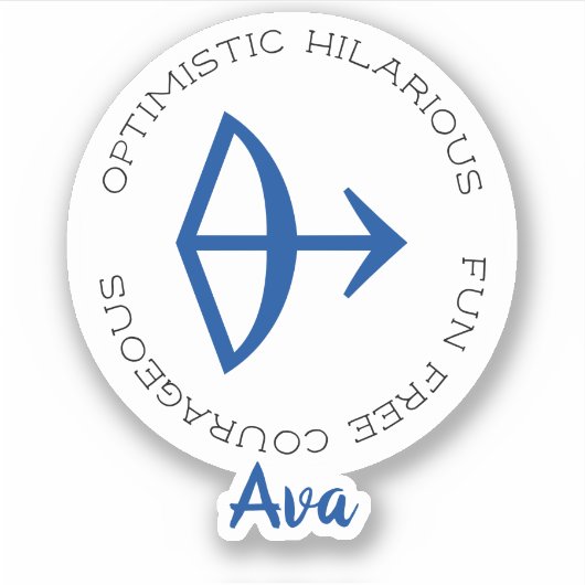 Zodiac Symbol Sagittarius Sticker (Voorkant)