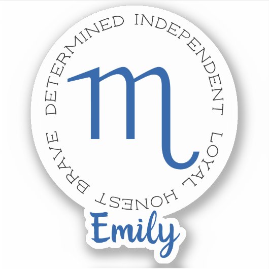 Zodiac Symbol Scorpio Sticker (Voorkant)