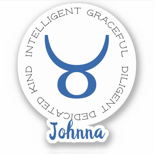 Zodiac Symbol Taurus Sticker (Voorkant)