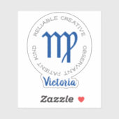 Zodiac Symbol Virgo Sticker (Vel)