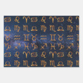Zodiac Symbool Wrapping Papier Platte Blad Set van Inpakpapier Vel (Voorkant 2)
