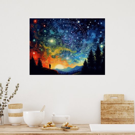 Zodiac Symphony - Een hemelse reis Poster (Keuken)