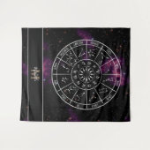 Zodiac Tapestry | Astrologische symbolen en monogr Wandkleed (Voorkant (horizontaal))