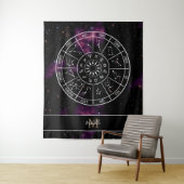 Zodiac Tapestry | Astrologische symbolen en monogr Wandkleed (In situ)