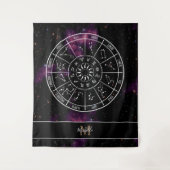 Zodiac Tapestry | Astrologische symbolen en monogr Wandkleed (Voorkant)