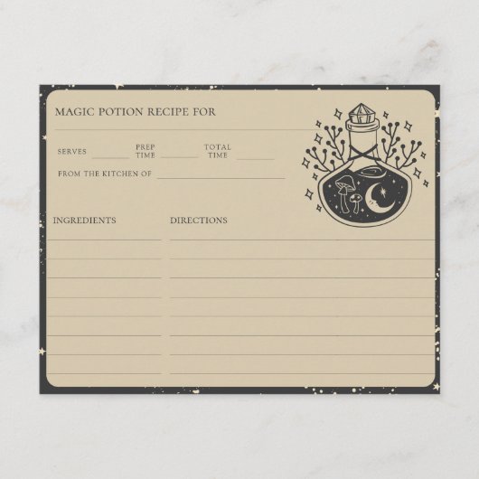 Zodiac Tarot Celestial Vrijgezellenfeest Recept Ka Informatiekaartje (Voorkant)