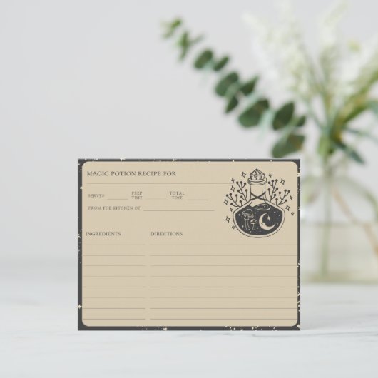 Zodiac Tarot Celestial Vrijgezellenfeest Recept Ka Informatiekaartje (Staand voorkant)