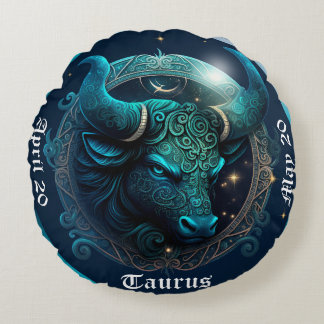 Zodiac tauras gedateerd rond kussen