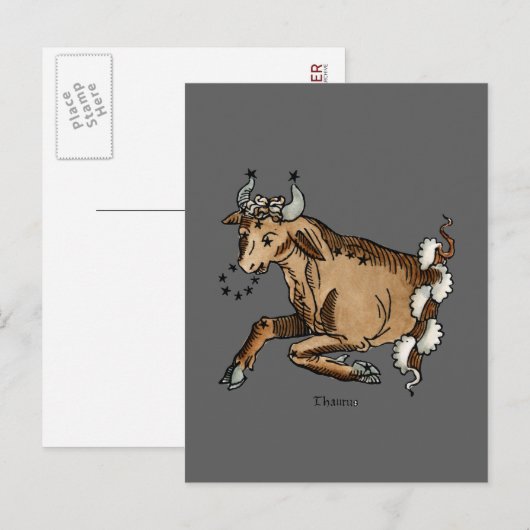 Zodiac: Taurus, 1482 Briefkaart (Voorkant / Achterkant)