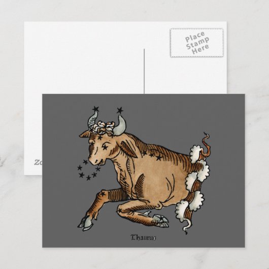 Zodiac: Taurus, 1482 Briefkaart (Voorkant / Achterkant)