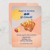 Zodiac Taurus Birthday (20 april - 20 mei) Kaart (Voorkant / Achterkant)