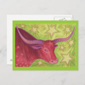 Zodiac Taurus briefkaart (Voorkant / Achterkant)